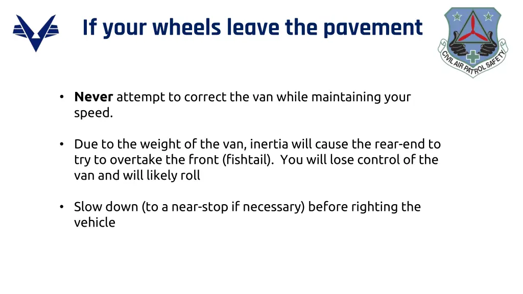 if your wheels leave the pavement