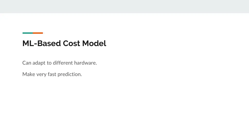 ml based cost model