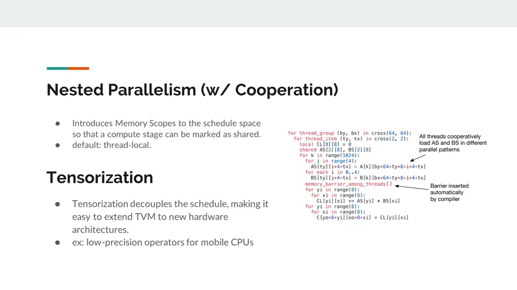 nested parallelism w cooperation