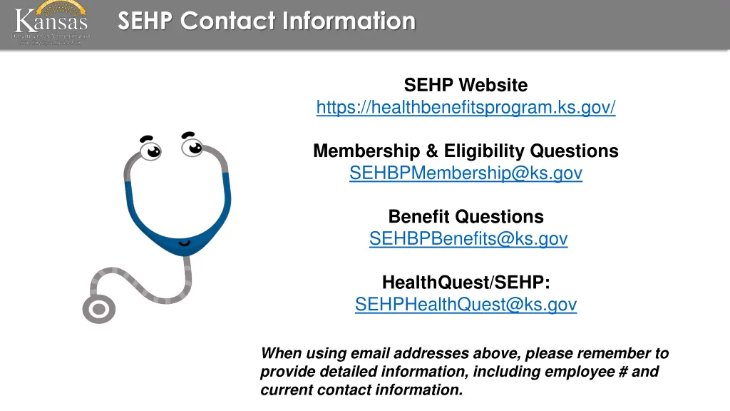 sehp contact information