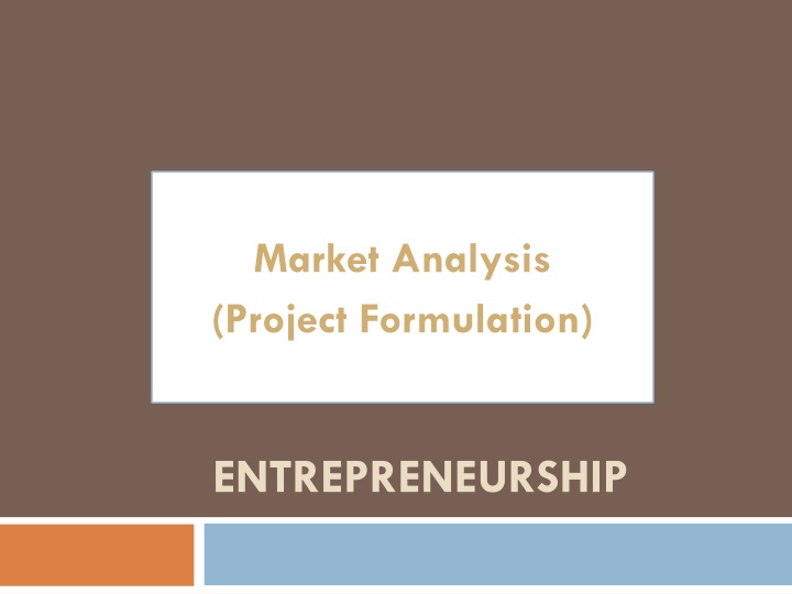 market analysis project formulation