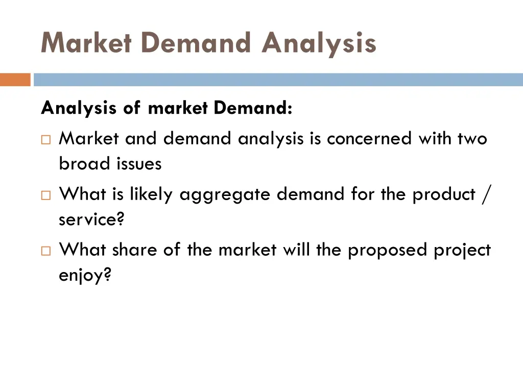market demand analysis