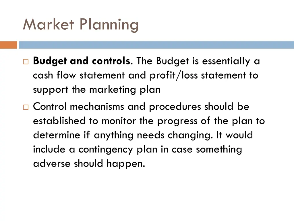 market planning 5