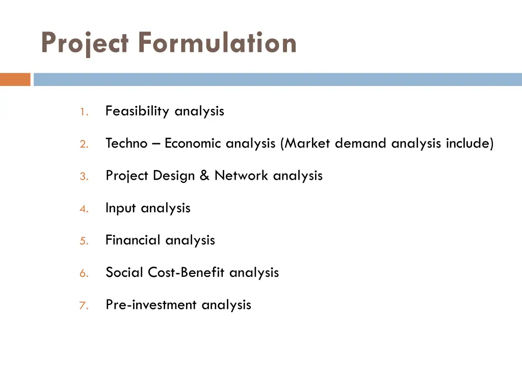 project formulation