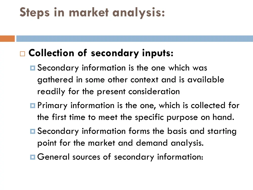 steps in market analysis 1