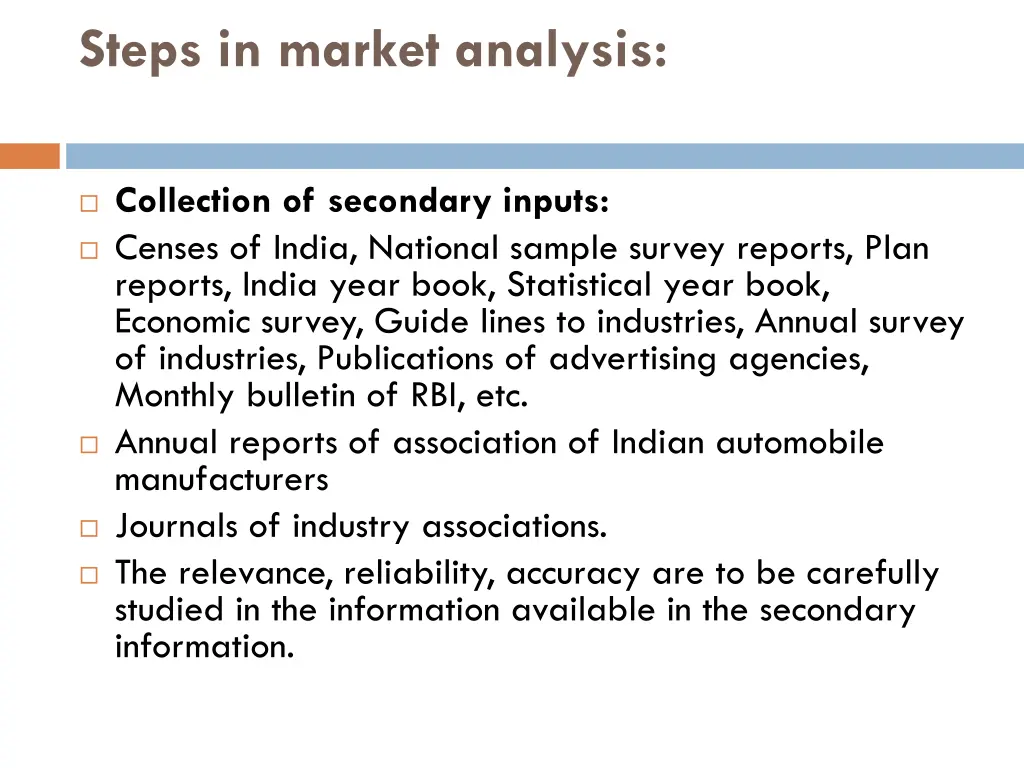 steps in market analysis 2