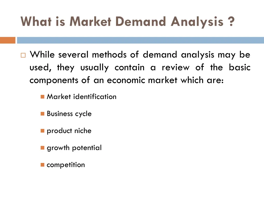 what is market demand analysis