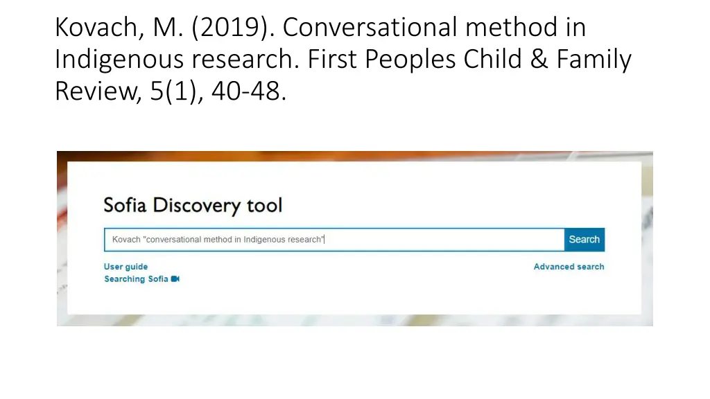 kovach m 2019 conversational method in indigenous