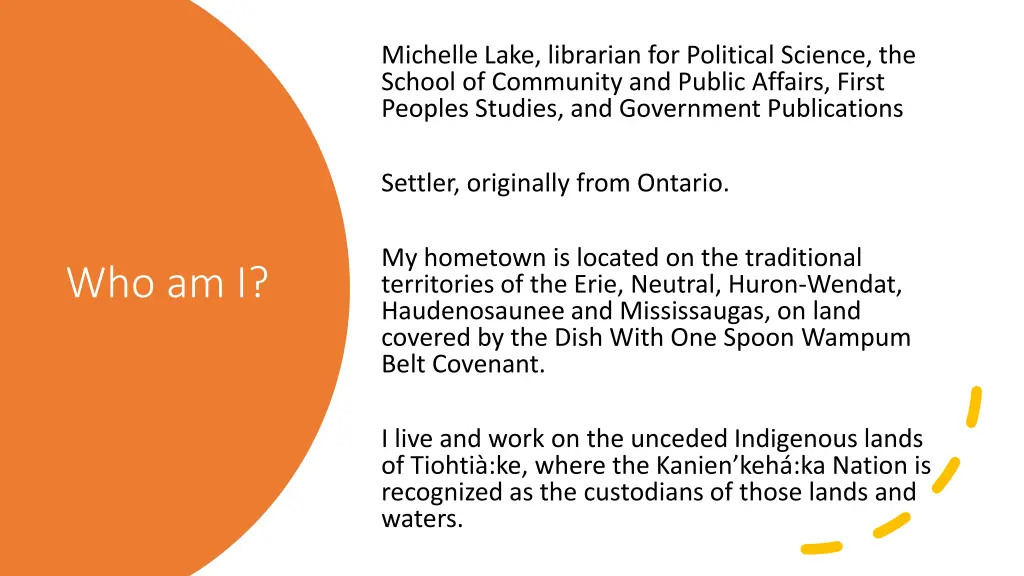 michelle lake librarian for political science