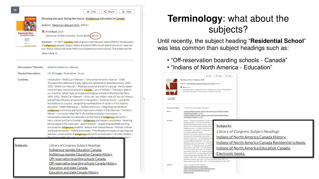 terminology what about the subjects until