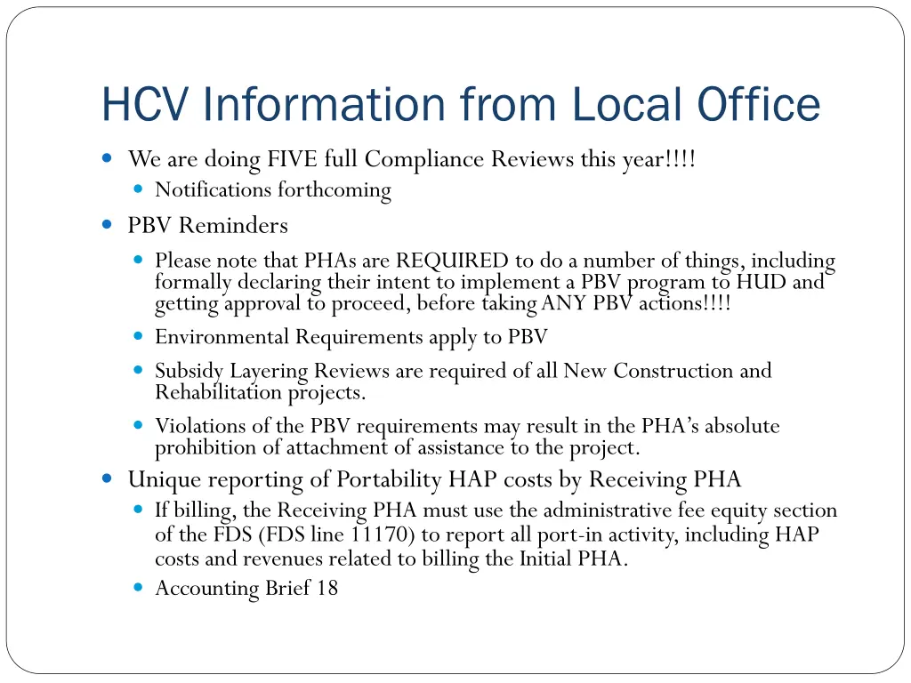 hcv information from local office