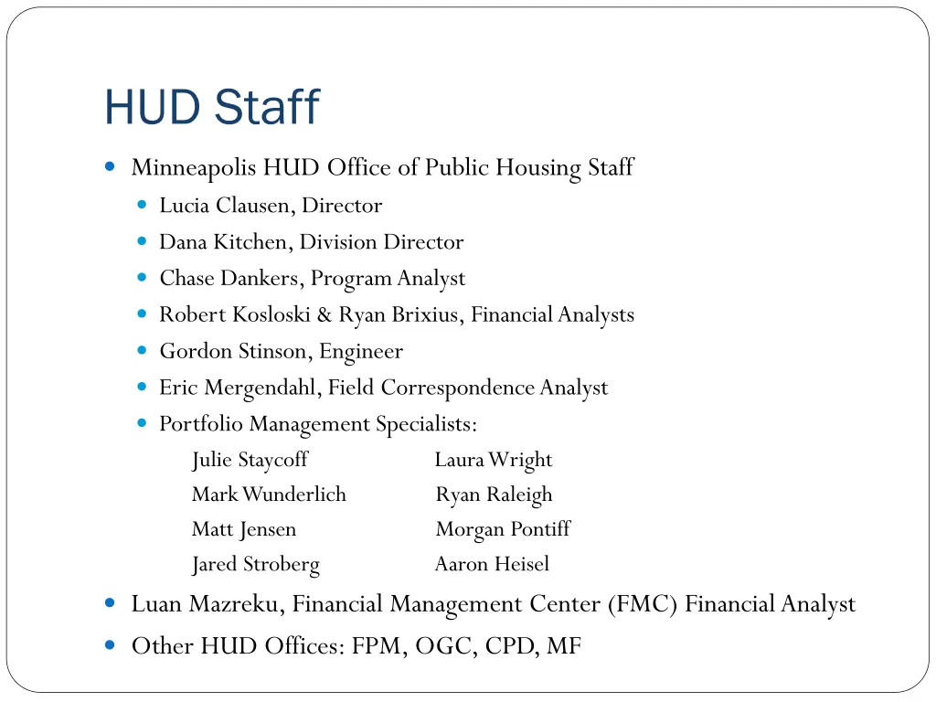 hud staff