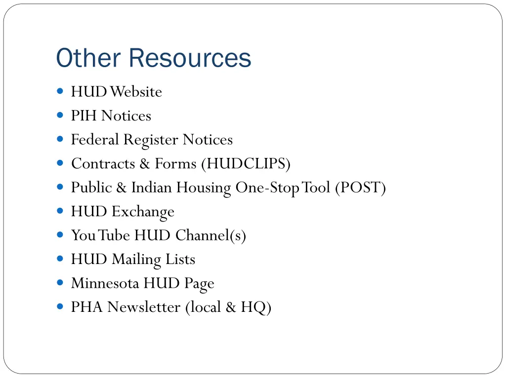 other resources