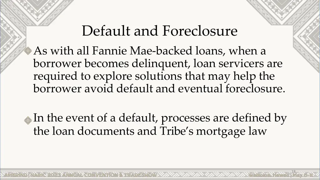 default and foreclosure