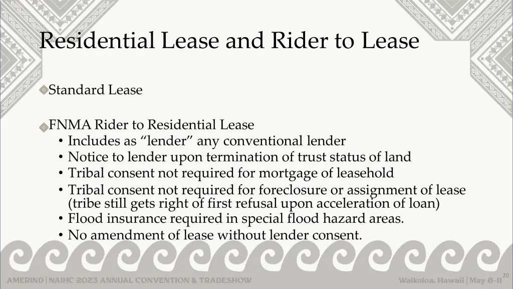 residential lease and rider to lease