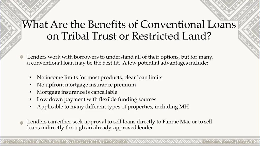 what are the benefits of conventional loans