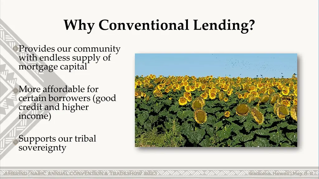 why conventional lending