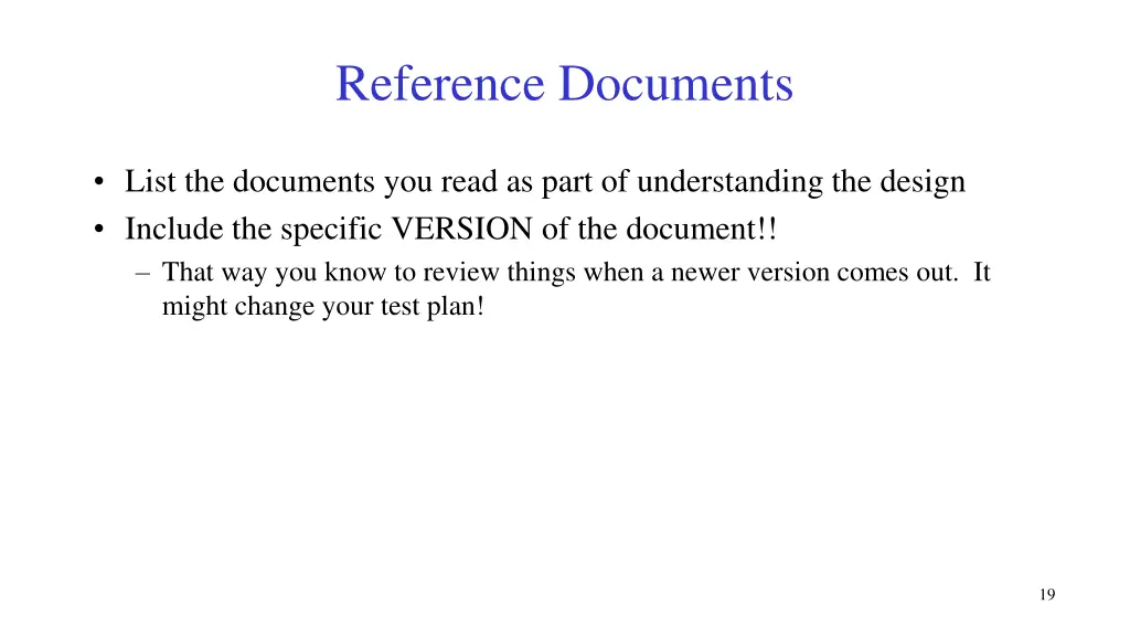 reference documents