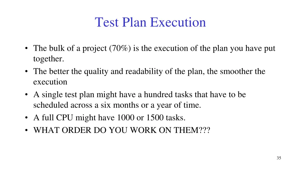 test plan execution