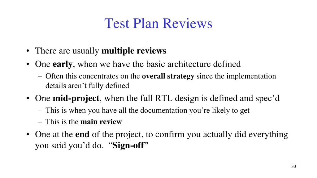 test plan reviews