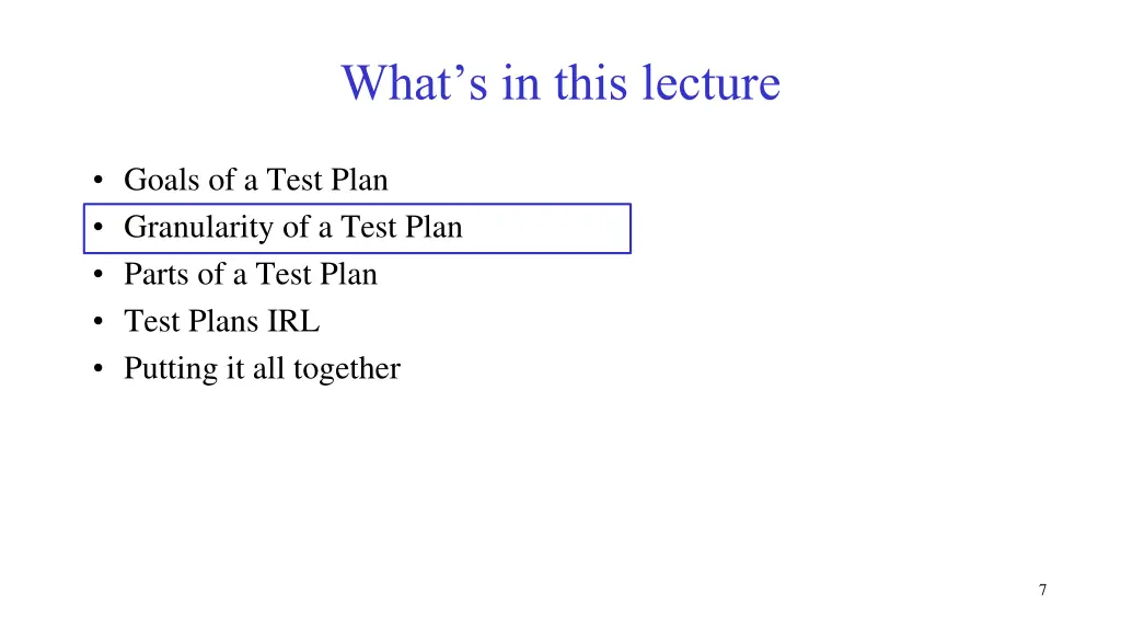 what s in this lecture 1