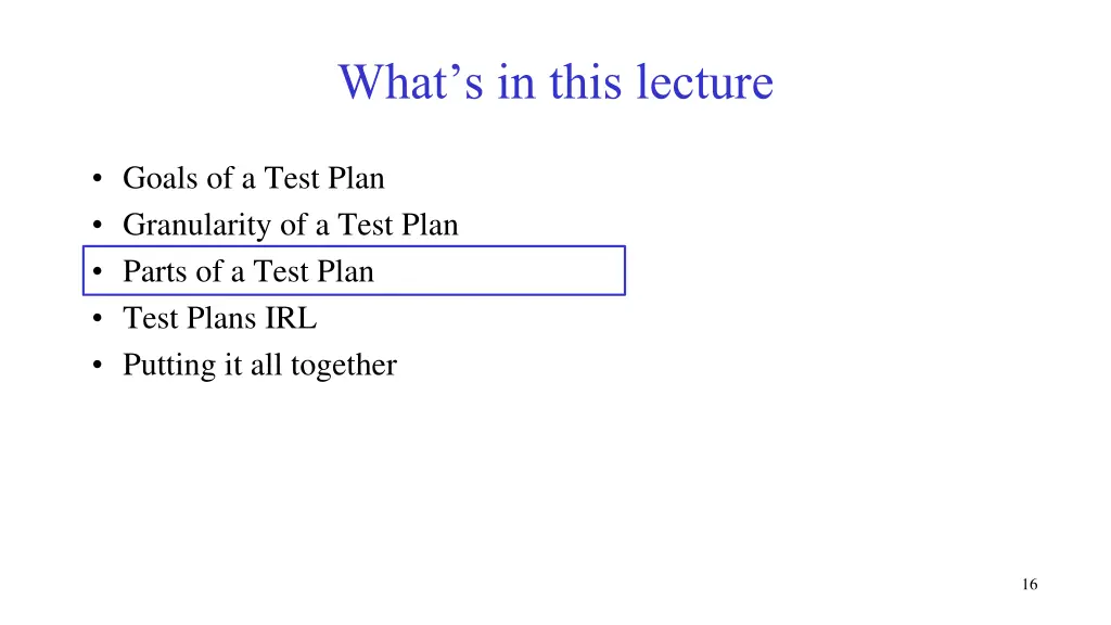 what s in this lecture 2