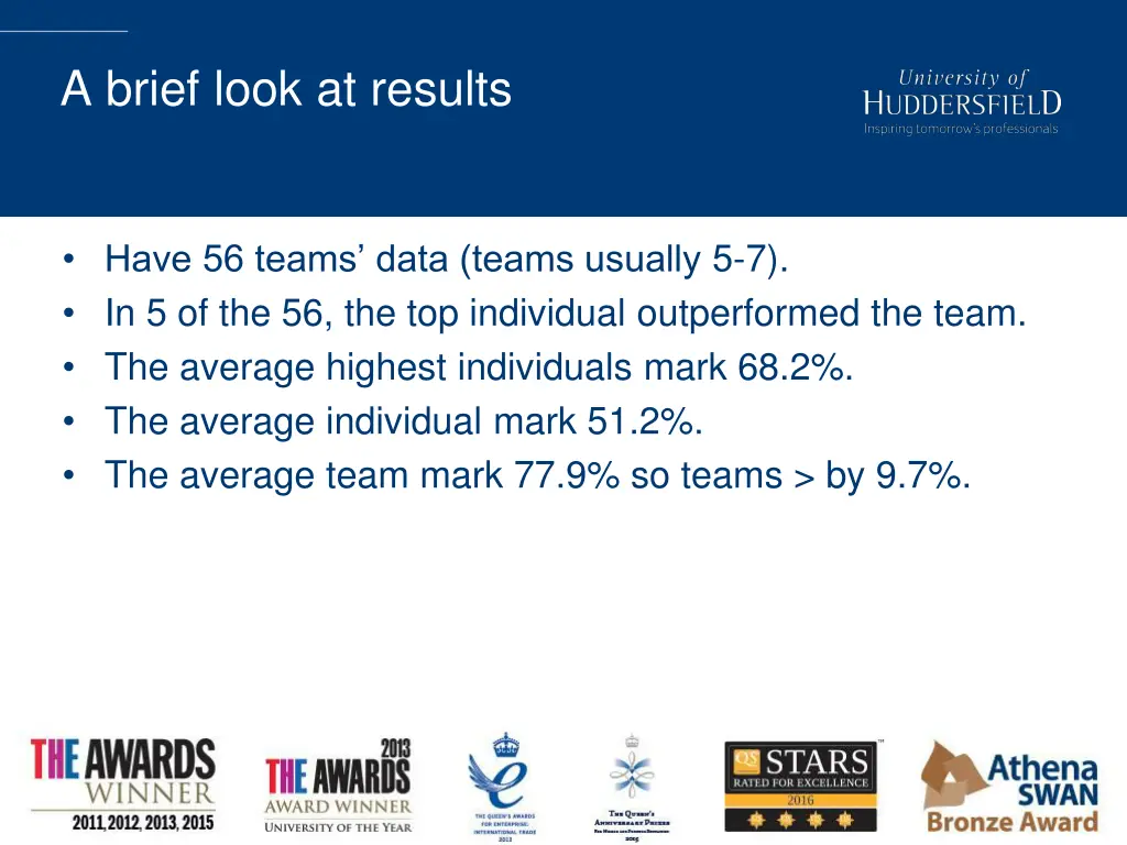 a brief look at results