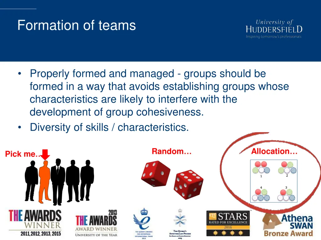 formation of teams