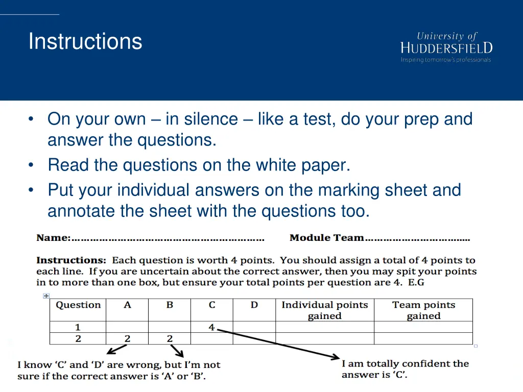 instructions