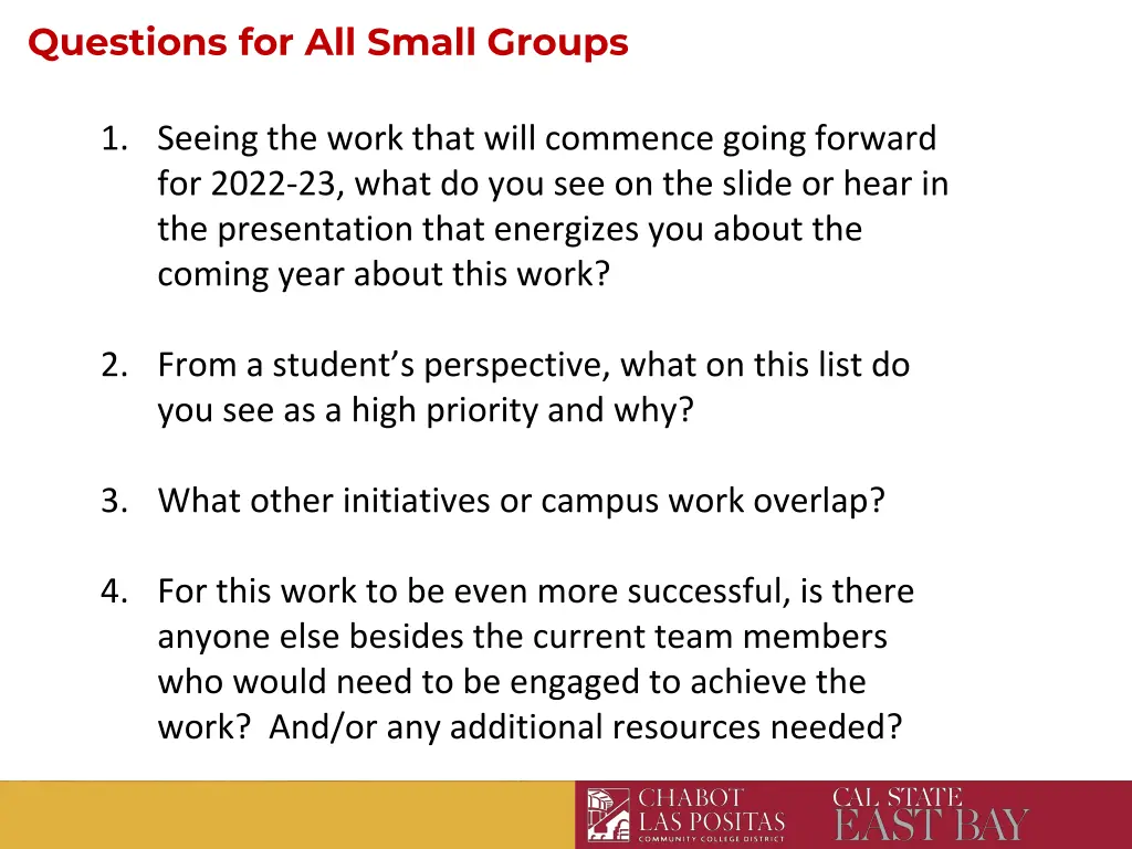 questions for all small groups