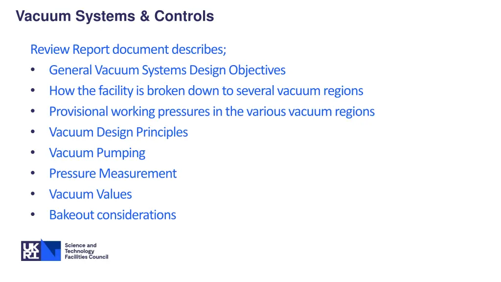 vacuum systems controls