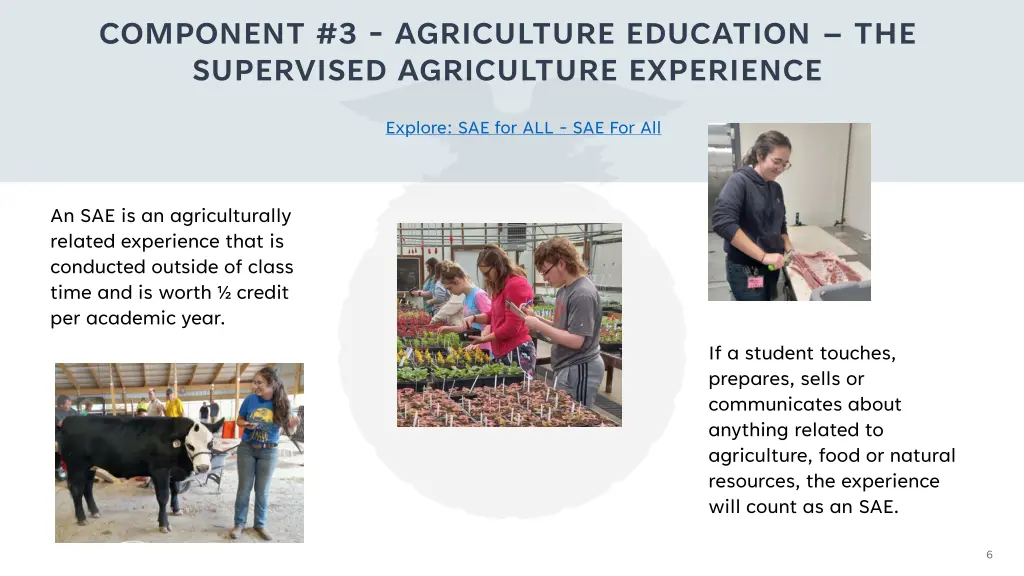 component 3 agriculture education the supervised