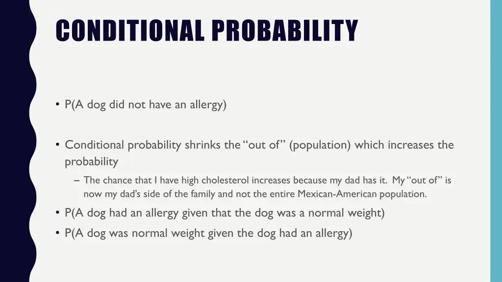 conditional probability