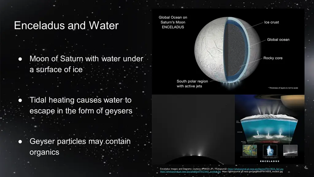 enceladus and water