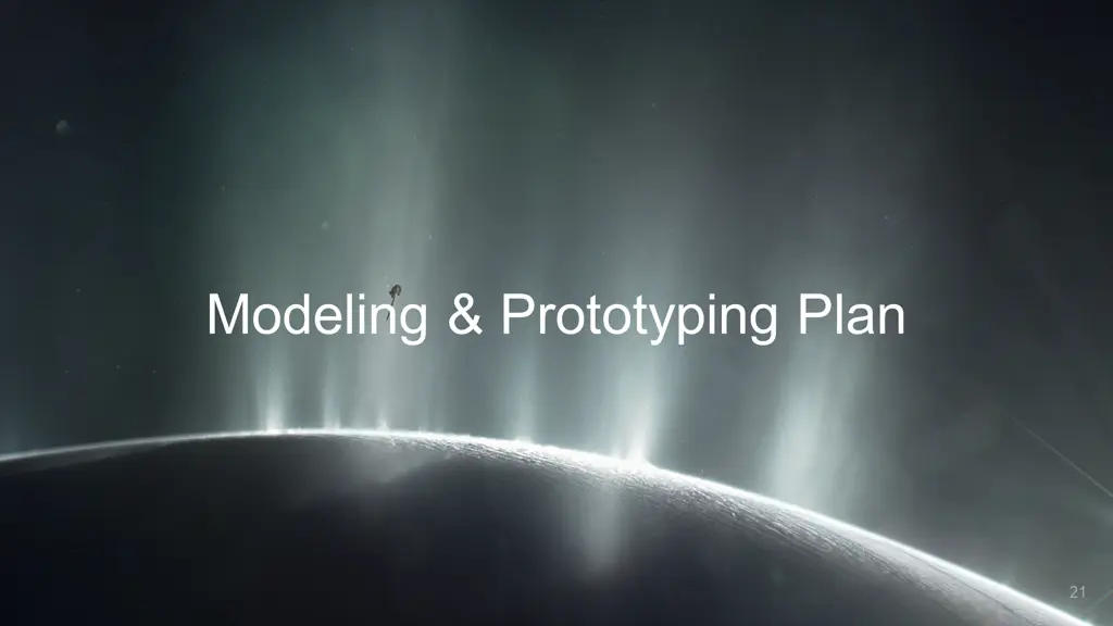 modeling prototyping plan