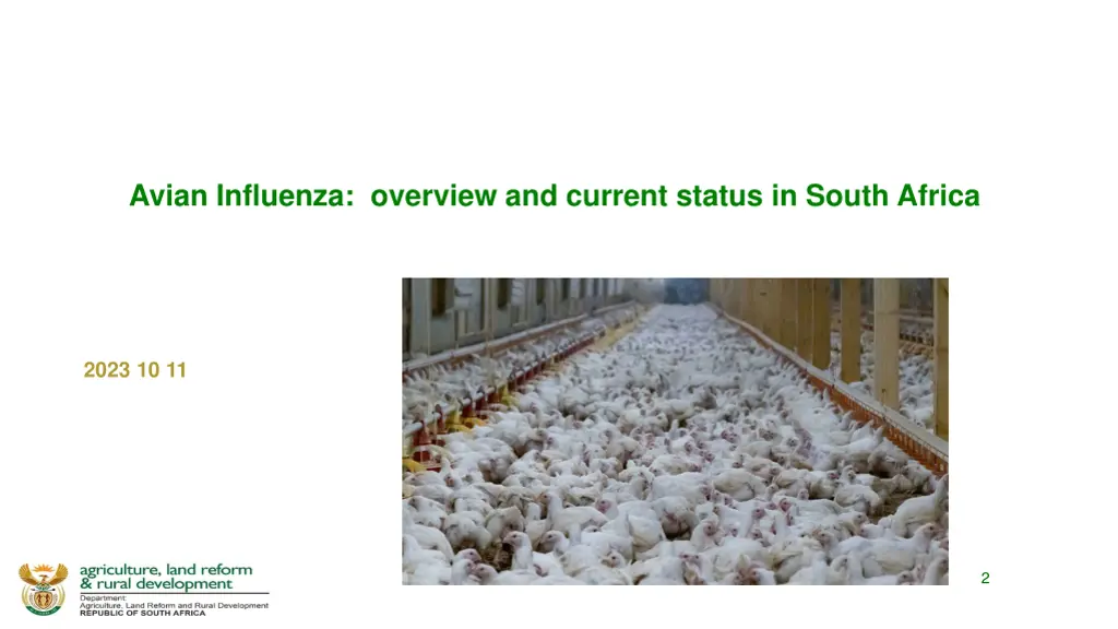 avian influenza overview and current status 1