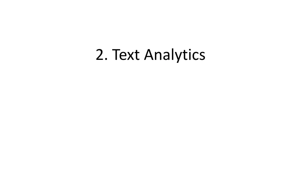 2 text analytics