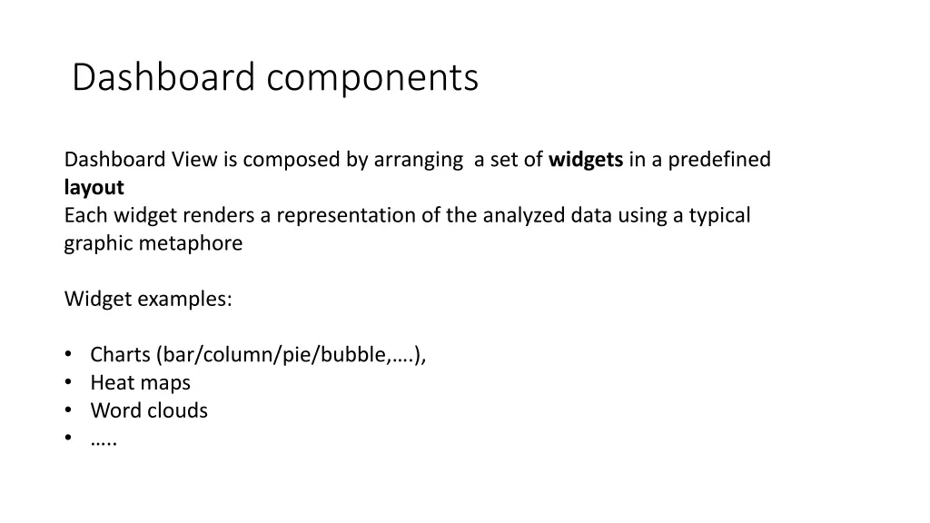 dashboard components