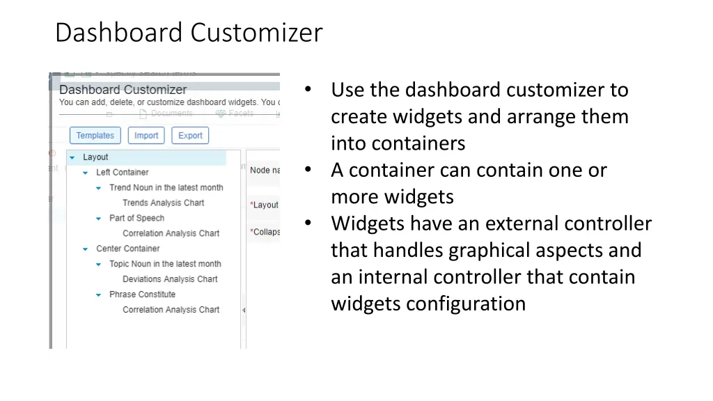 dashboard customizer