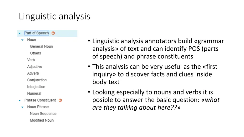 linguistic analysis