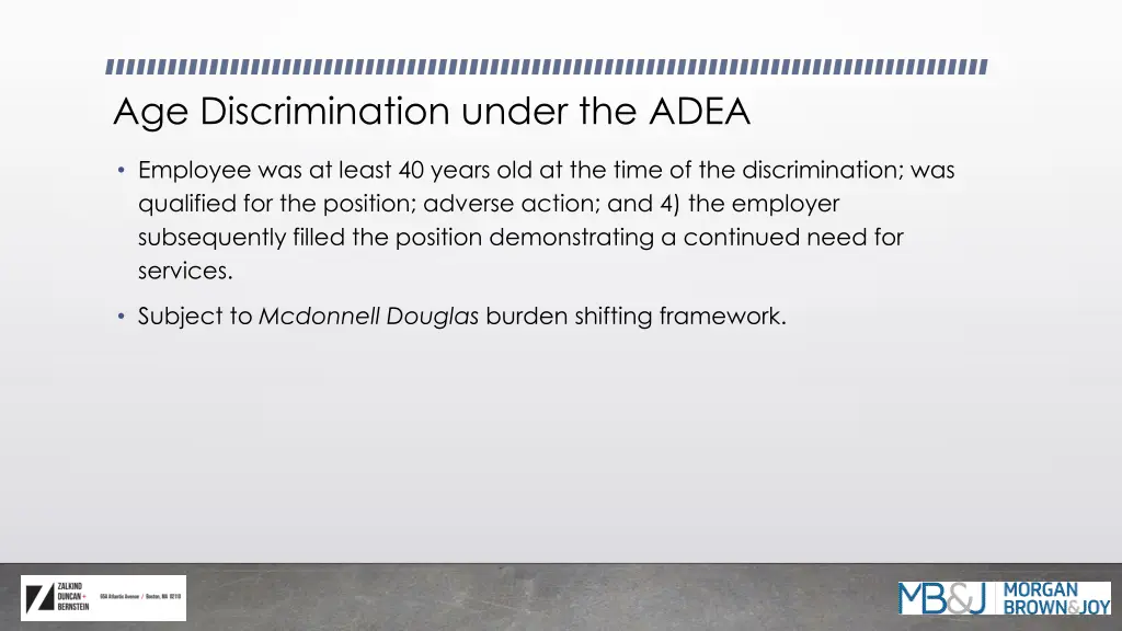 age discrimination under the adea