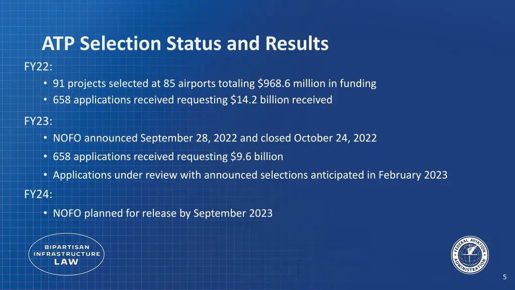 atp selection status and results fy22 91 projects