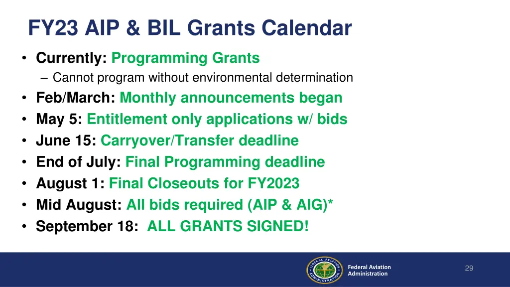 fy23 aip bil grants calendar