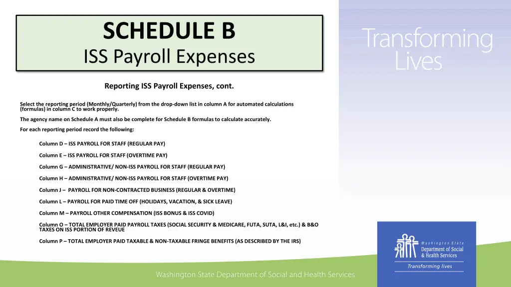 schedule b iss payroll expenses 5