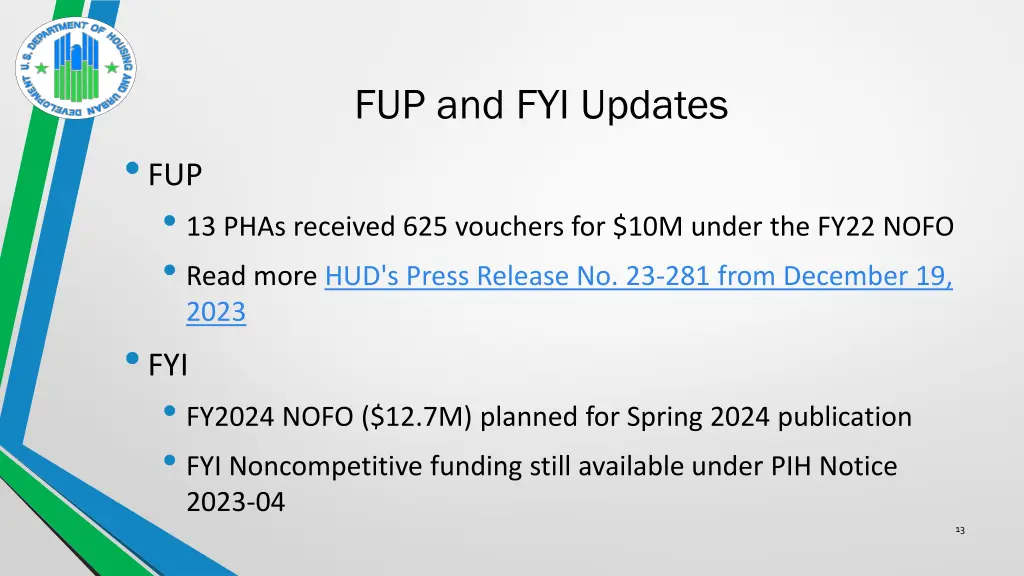 fup and fyi updates