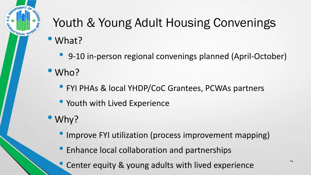 youth young adult housing convenings what