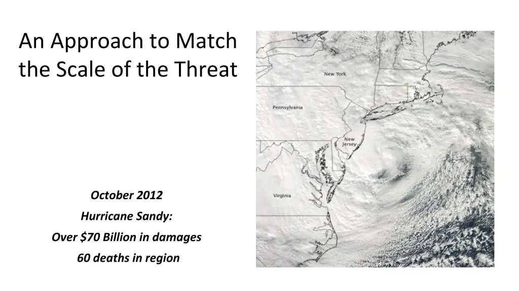 an approach to match the scale of the threat