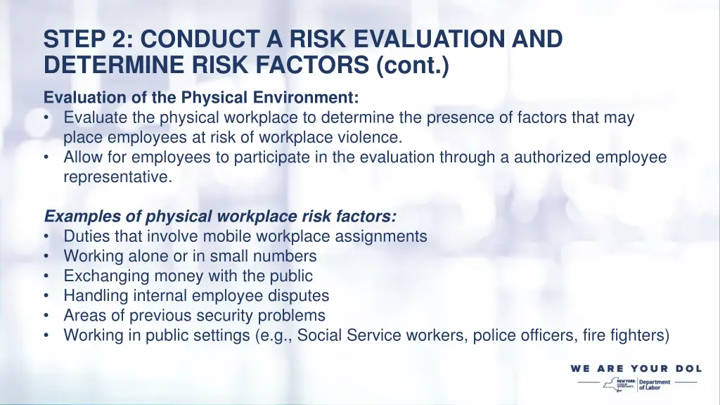 step 2 conduct a risk evaluation and determine 2