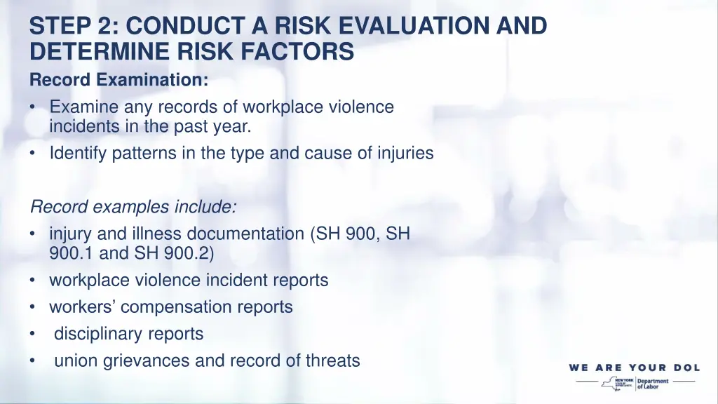 step 2 conduct a risk evaluation and determine