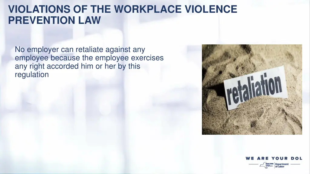 violations of the workplace violence prevention 3